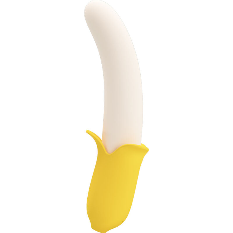 Pretty Love Vibrador Banana Geek Silicone 7 Vibrações, design ergonómico e recarregável USB.