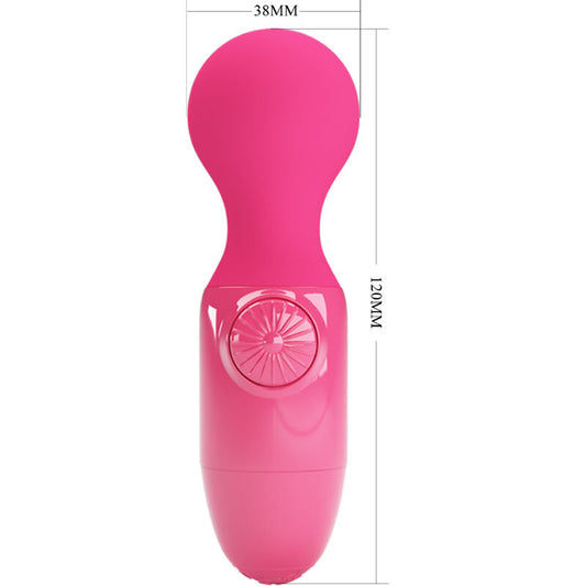 Close-up do Mini Massageador Pessoal PRETTY LOVE Vibratório Magenta