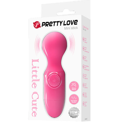 Close-up do Mini Massageador Pessoal PRETTY LOVE Vibratório Magenta