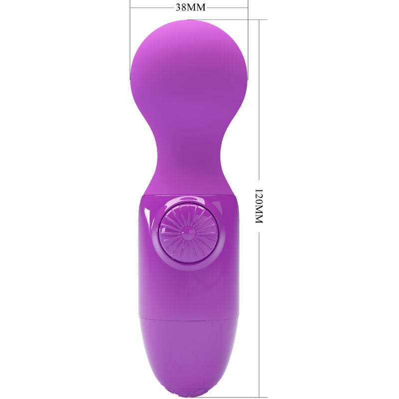 Mini Massageador Pessoal PRETTY LOVE Roxo em silicone macio com ponta vibratória