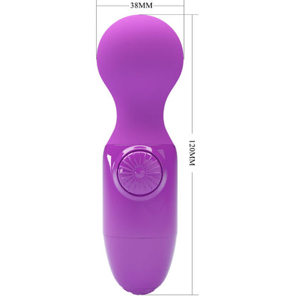Mini Massageador Pessoal PRETTY LOVE Roxo em silicone macio com ponta vibratória