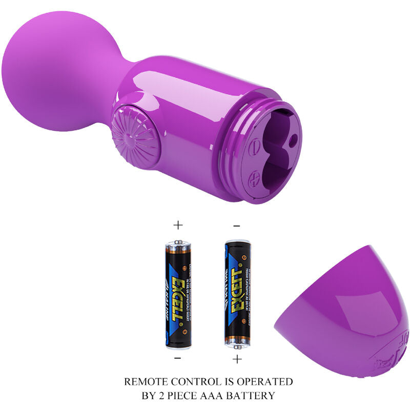 Mini Massageador Pessoal PRETTY LOVE Roxo em silicone macio com ponta vibratória