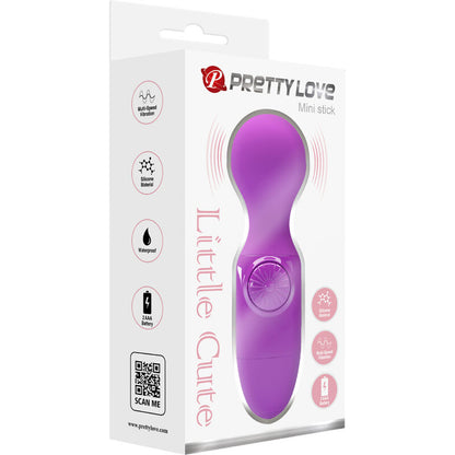 Mini Massageador Pessoal PRETTY LOVE Roxo em silicone macio com ponta vibratória