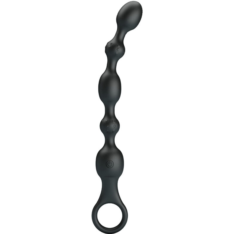 Vibrador Anal de Contas PRETTY LOVE, feito de silicone recarregável, para estimulação anal.