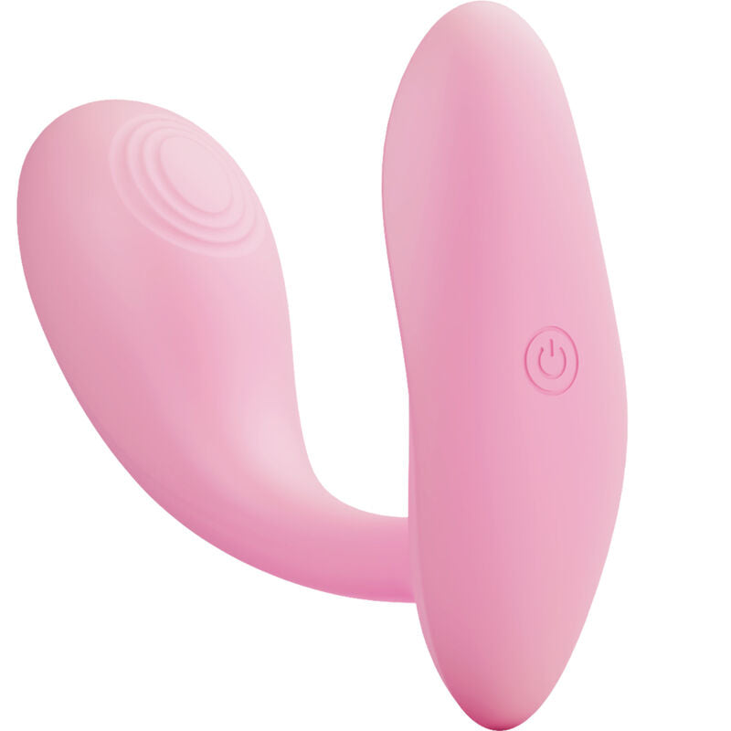 Close-up do Vibrador Pretty Love Ponto G Baird Recarregável App Rosa, destacando a textura de silicone suave e a forma ergonómica.