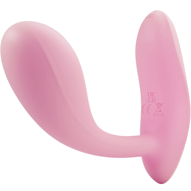 Close-up do Vibrador Pretty Love Ponto G Baird Recarregável App Rosa, destacando a textura de silicone suave e a forma ergonómica.