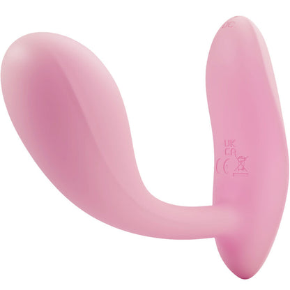 Close-up do Vibrador Pretty Love Ponto G Baird Recarregável App Rosa, destacando a textura de silicone suave e a forma ergonómica.