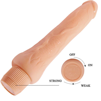 Vibrador Realístico BAILE Barbara de 25 cm com veias texturizadas para estimulação do ponto G.