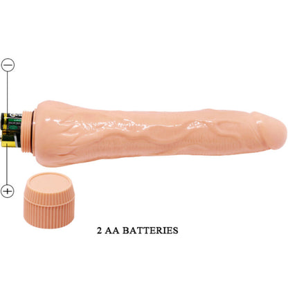 Vibrador Realístico BAILE Barbara de 25 cm com veias texturizadas para estimulação do ponto G.