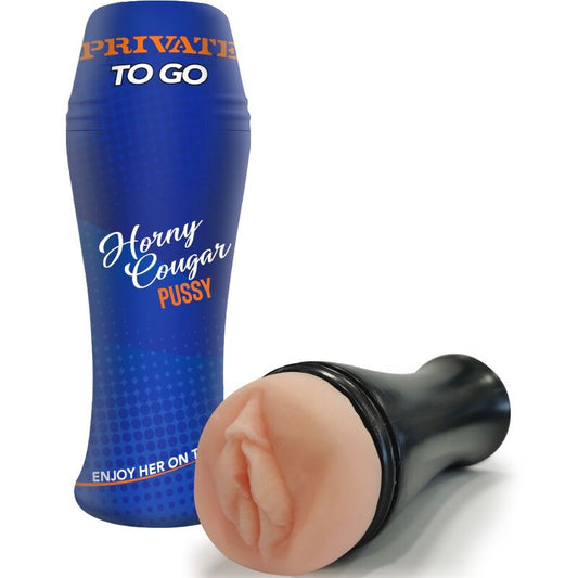 Masturbador PRIVATE Horny Cougar To Go compacto e com textura realista