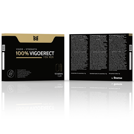 Embalagem de BLACK BULL VIGOERECT 10 Comprimidos para vigor e força masculina.