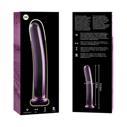 Dildo de Vidro Borosilicato Transparente Modelo 8 - 14.5 cm