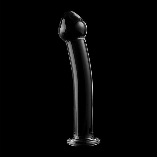 Dildo de Vidro Borosilicato Transparente Modelo 11 - 16 cm