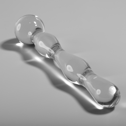Dildo Modelo 13 de Vidro Borosilicato Transparente 18 cm x 3.5 cm