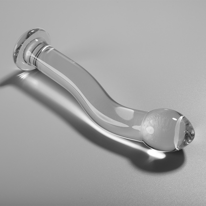 Dildo Modelo 18 Vidro Borossilicato Transparente 18.5 cm -O- 3.5 cm