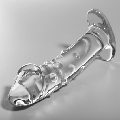 Dildo Modelo 19 de Vidro Borosilicato Transparente 18.5 cm Ø 4 cm