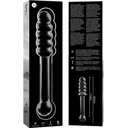 Dildo Modelo 20 Vidro Borosilicato Transparente 20.5 cm Ø 3 cm
