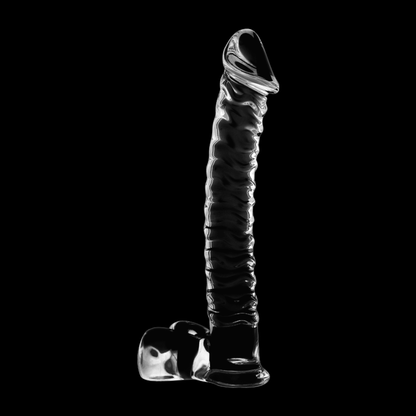 Dildo de Vidro Borosilicato Transparente NEBULA MODELO 23 - 21.5 CM x 4 CM