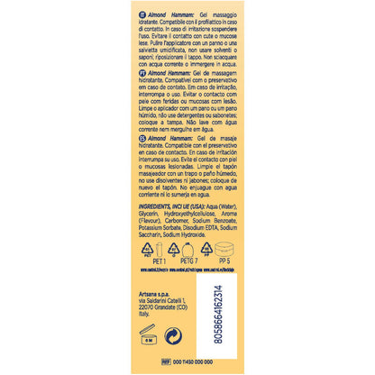 CONTROL Gel de Massagem Hammam de Amêndoa 3 em 1 200ml com tampa massageadora.