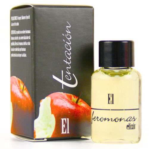 Frasco do TENTACION Elixir de Feromonas Para Ele 7ml, destacando a embalagem discreta.