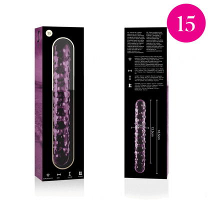 Dildo de Vidro Borosilicato Transparente Modelo 15 (18.5 cm)