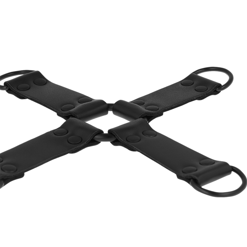 INTENSE FETISH Gravata de Porco em Couro Vegano para contenção múltipla de mãos e pés, ideal para BDSM.