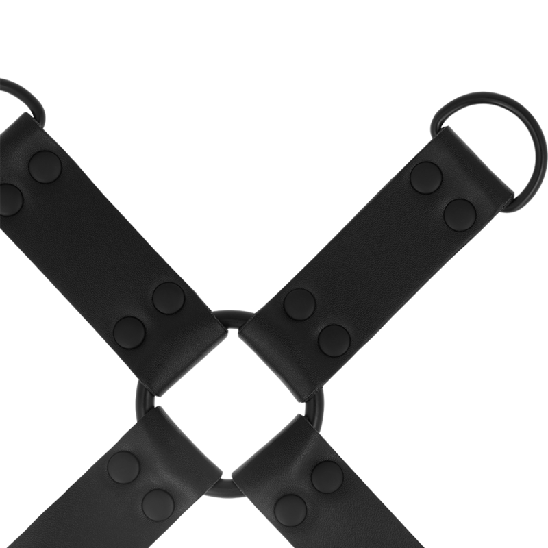INTENSE FETISH Gravata de Porco em Couro Vegano para contenção múltipla de mãos e pés, ideal para BDSM.