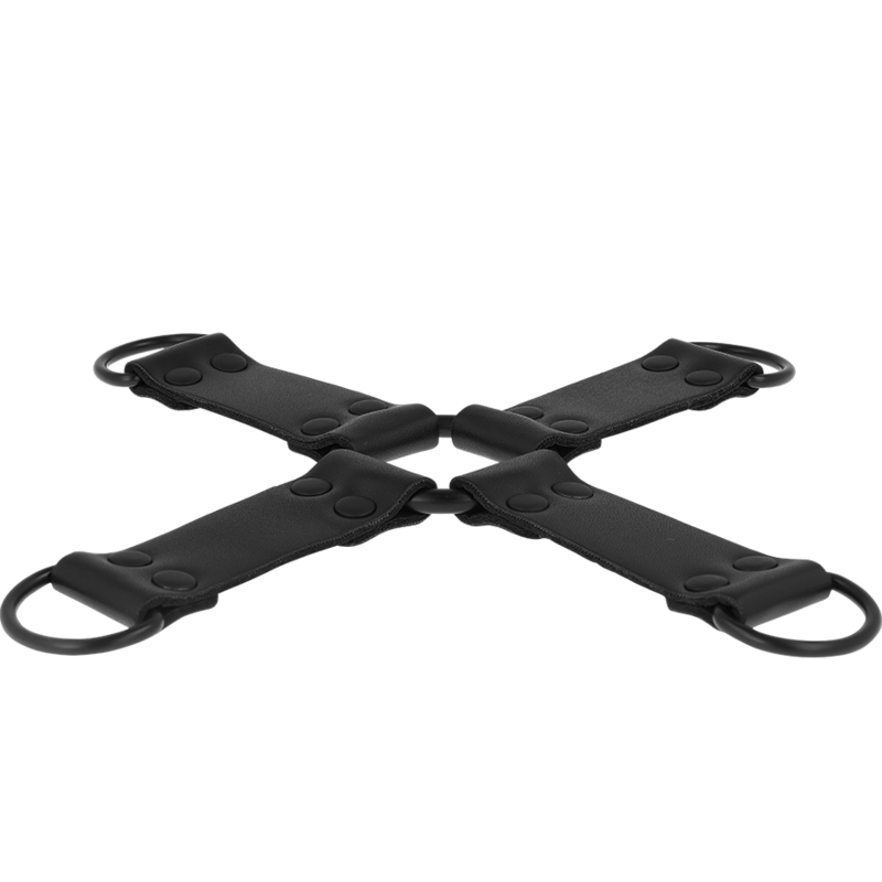 INTENSE FETISH Gravata de Porco em Couro Vegano para contenção múltipla de mãos e pés, ideal para BDSM.