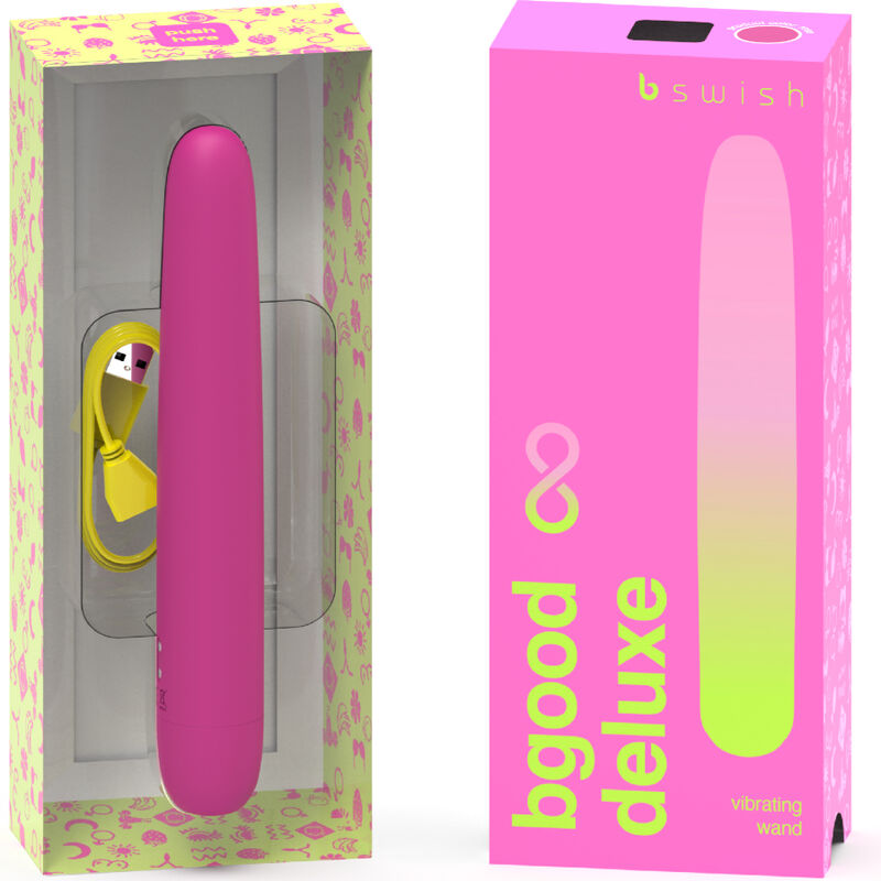 Vibrador B SWISH BGOOD INFINITE DELUXE recarregável em silicone rosa com design elegante