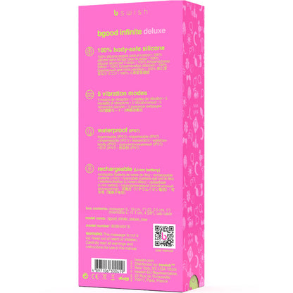 Vibrador B SWISH BGOOD INFINITE DELUXE recarregável em silicone rosa com design elegante