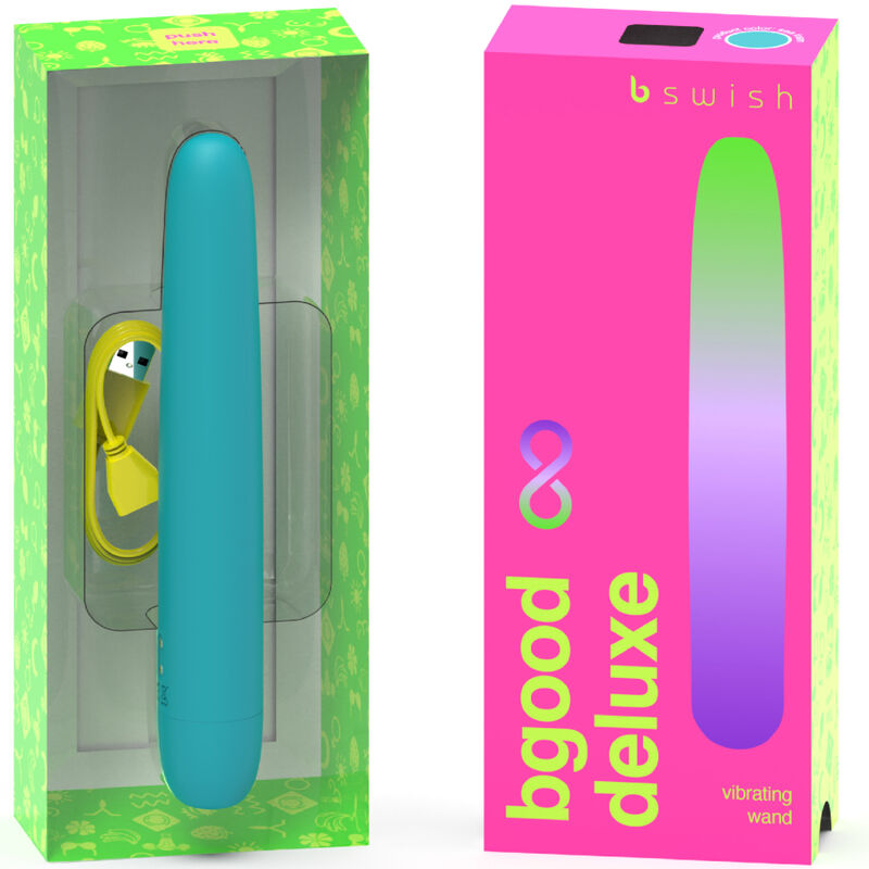 Vibrador B SWISH Infinite Deluxe Recarregável de Silicone Azul