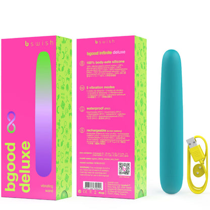 Vibrador B SWISH Infinite Deluxe Recarregável de Silicone Azul