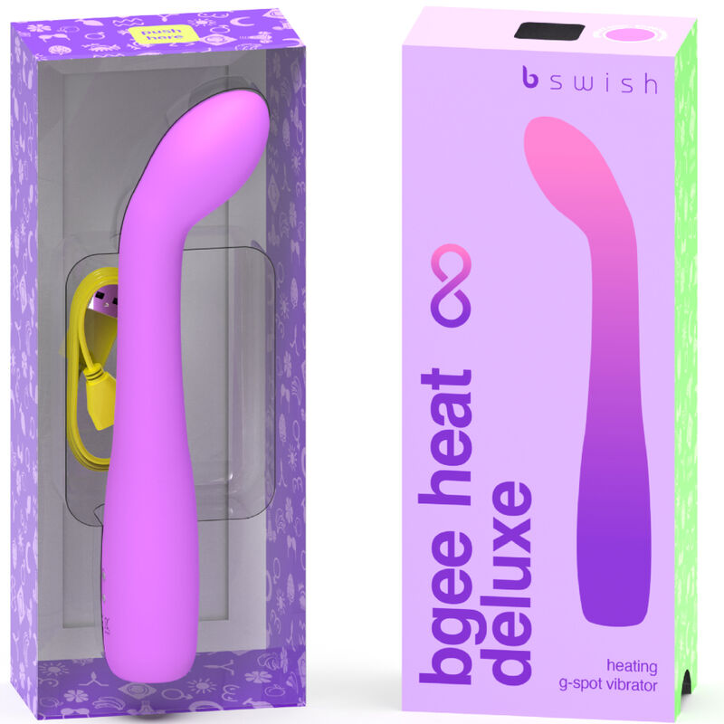 Close-up do Vibrador B SWISH Bgee Heat Infinite Deluxe com Aquecimento em Silicone Lavanda