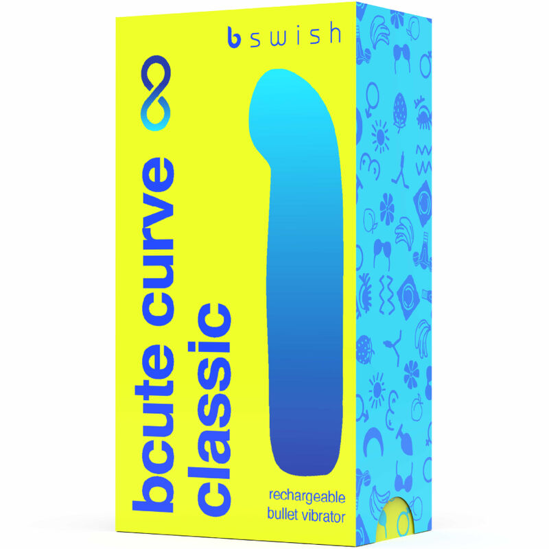 Vibrador de silicone recarregável B SWISH Bcute Curve Classic para estimulação do ponto G e clitóris.