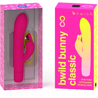 Vibrador B SWISH BWILD BUNNY INFINITE CLASSIC Recarregável Rosa com design ergonómico de estimulação dupla