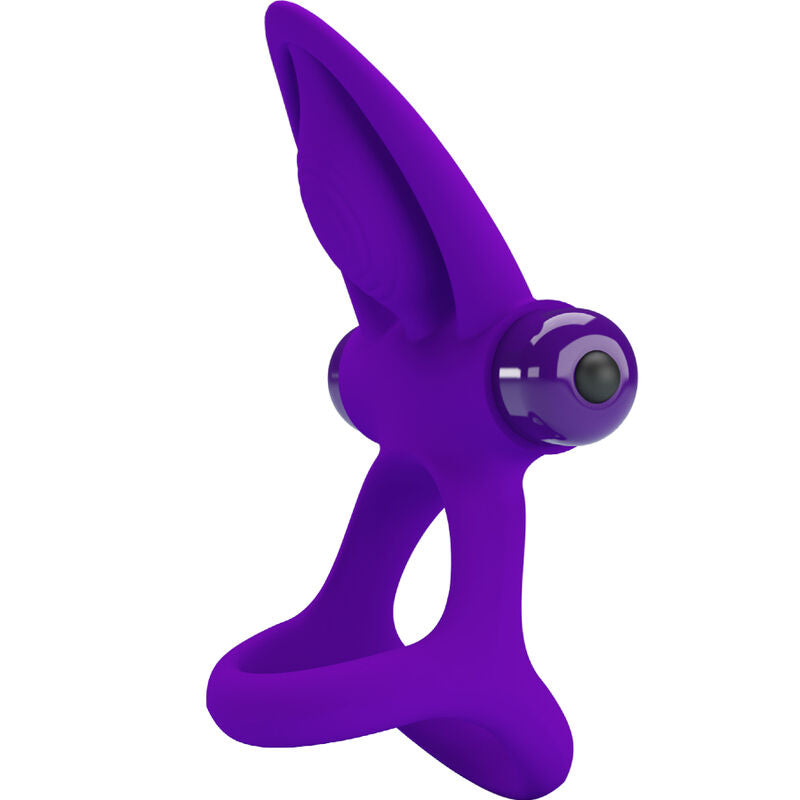 PRETTY LOVE Anel Vibrador em Silicone Lila com 10 Vibrações, design ergonómico para casais