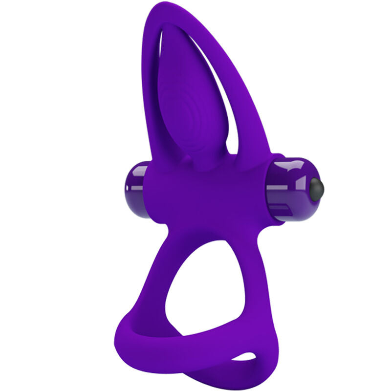PRETTY LOVE Anel Vibrador em Silicone Lila com 10 Vibrações, design ergonómico para casais