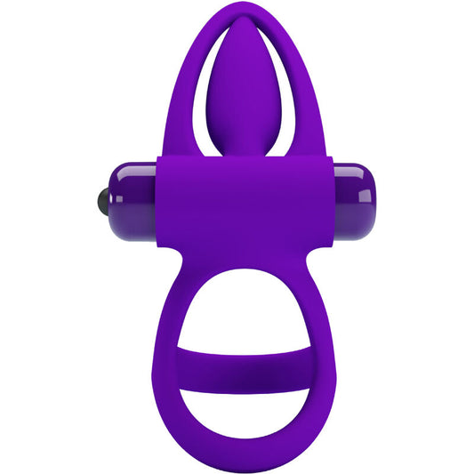 PRETTY LOVE Anel Vibrador em Silicone Lila com 10 Vibrações, design ergonómico para casais