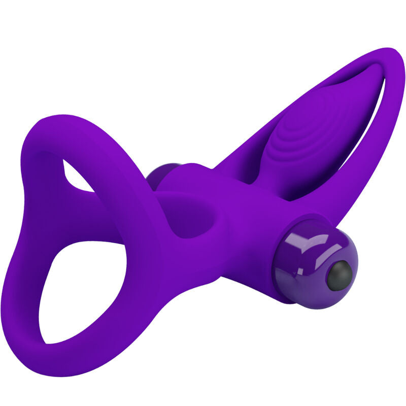 PRETTY LOVE Anel Vibrador em Silicone Lila com 10 Vibrações, design ergonómico para casais