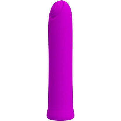 Close-up do Vibrador Mini Curtis PRETTY LOVE de silicone violeta com 12 modos de vibração