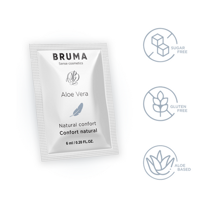 Embalagem do Gel Deslizante BRUMA Aloe Vera Natural Confort 6 ML
