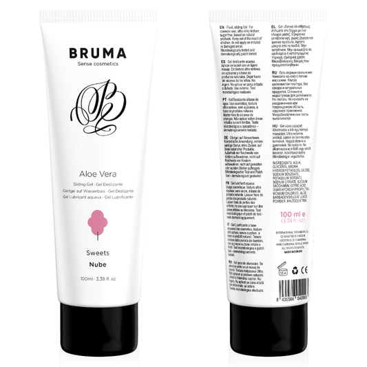 BRUMA Gel Deslizante Aloe Vera Sabor Doces 100ml para lubrificação íntima