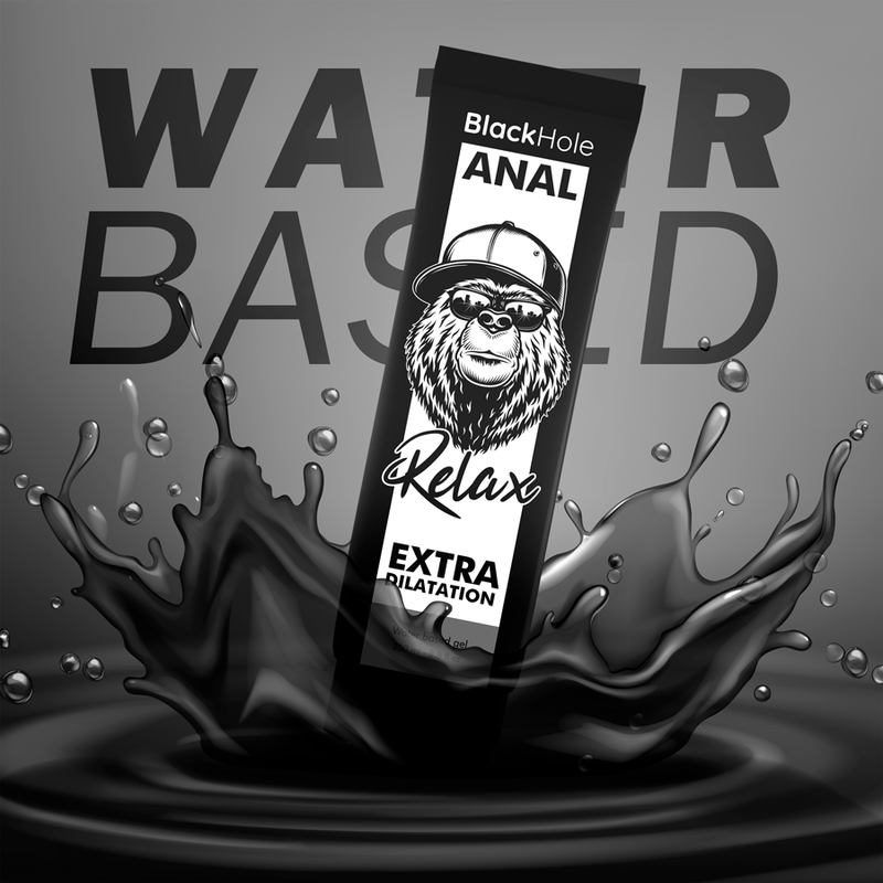 BLACK HOLE Gel Lubrificante Anal Dilatador e Relaxante 250 ML para sexo anal confortável.
