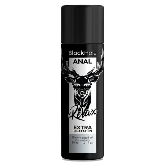 Embalagem do BLACK HOLE Gel Dilatador Anal Relaxante Base Silicone 300ml