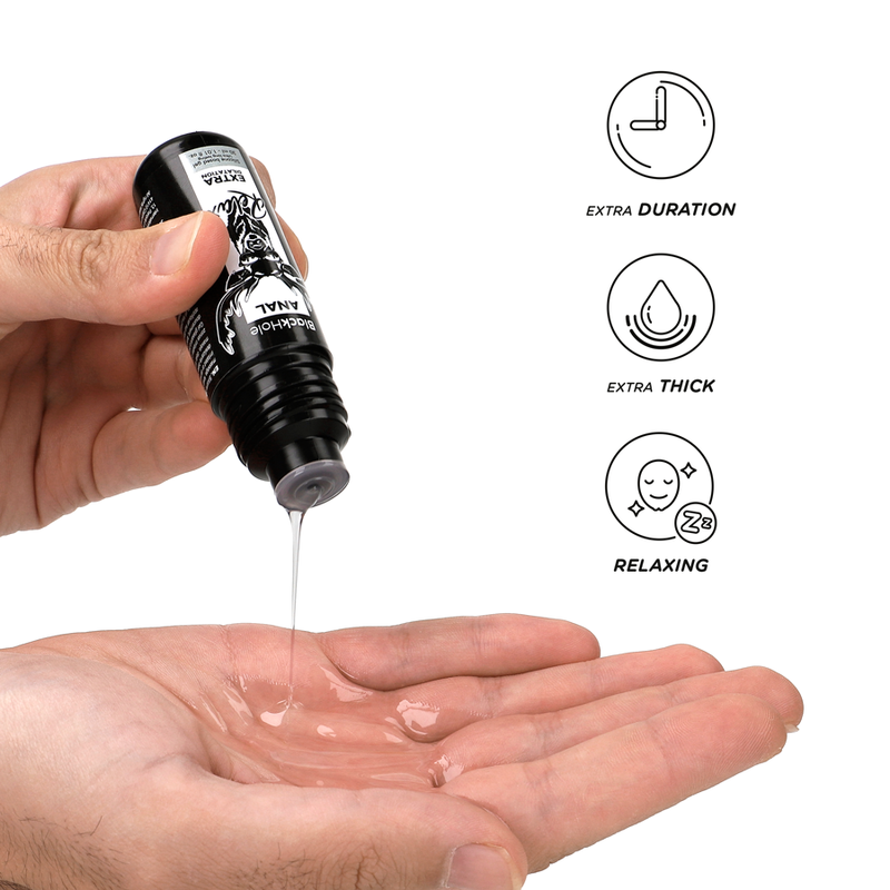 Embalagem do BLACK HOLE Gel Dilatador Anal Relaxante Base Silicone 300ml