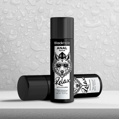 Black Hole Lubrificante Anal Relaxante Dilatador com Hialuron 100 ML para prazer e cuidado íntimo.