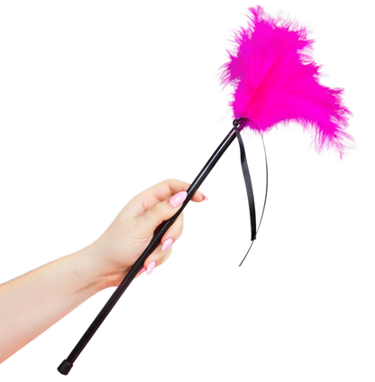 SECRETPLAY Penas Eróticas de Carícias Rosa 40cm para massagens sensuais