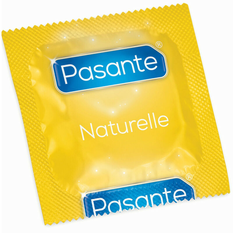 Embalagem de PASANTE Preservativos Naturelle ECO PACK 288 Unidades, mostrando o design e a quantidade.
