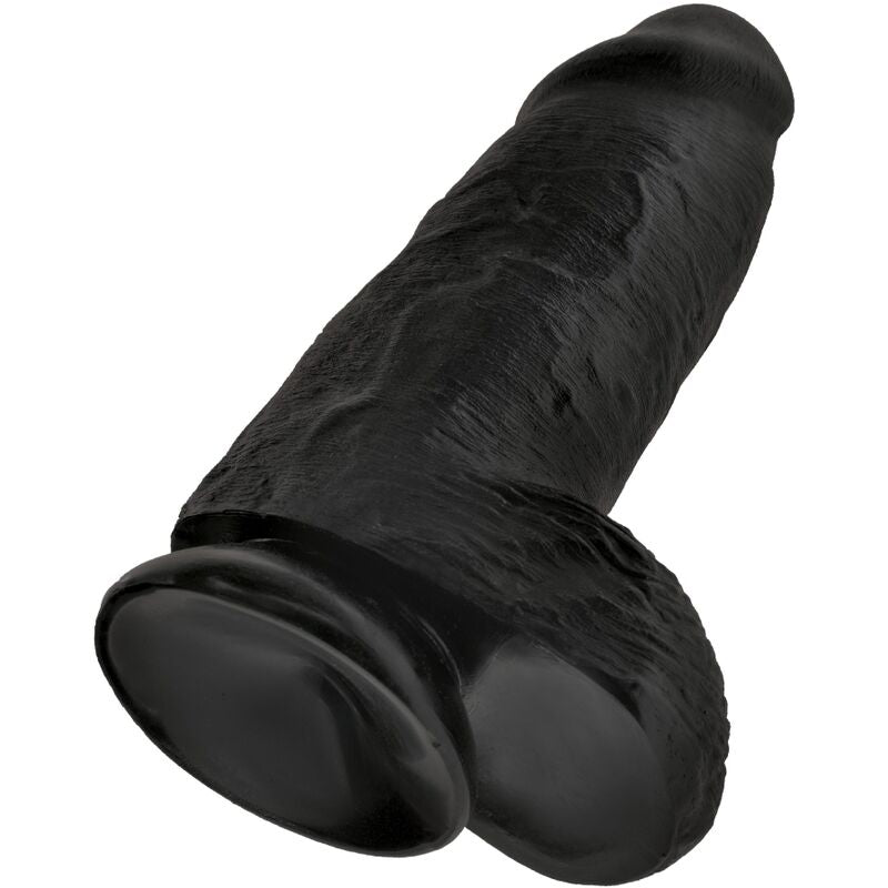 Dildo Realista King Cock Gordinho 23 cm Preto