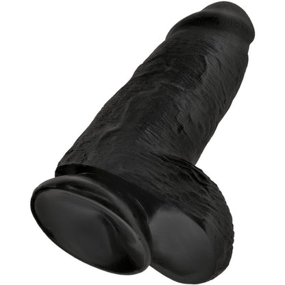 Dildo Realista King Cock Gordinho 23 cm Preto
